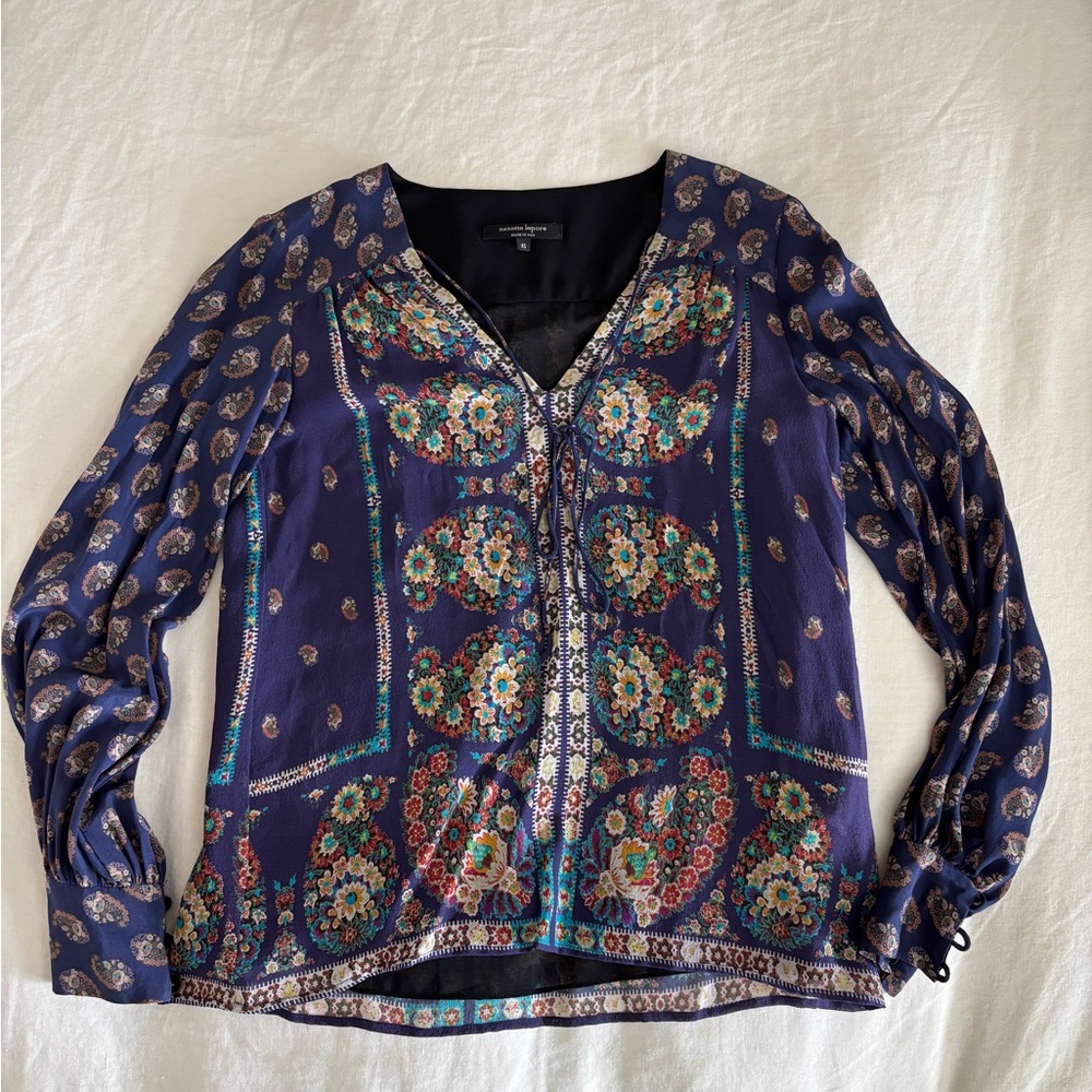 Nanette Lepore Women’s Silk Long Sleeve Top